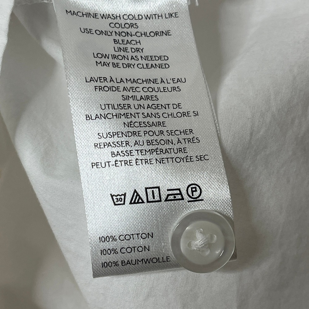 Maeve by Anthropologie White Puff Sleeve‎ Purple Ribbon Detail Size Small - Picture 6 of 6